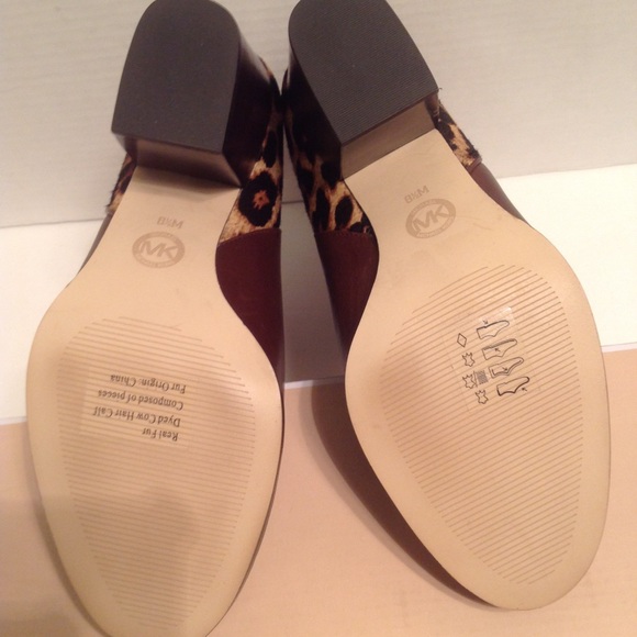 Michael Kors Silvy Brown and Leopard  Ankle Boots - Picture 6 of 8